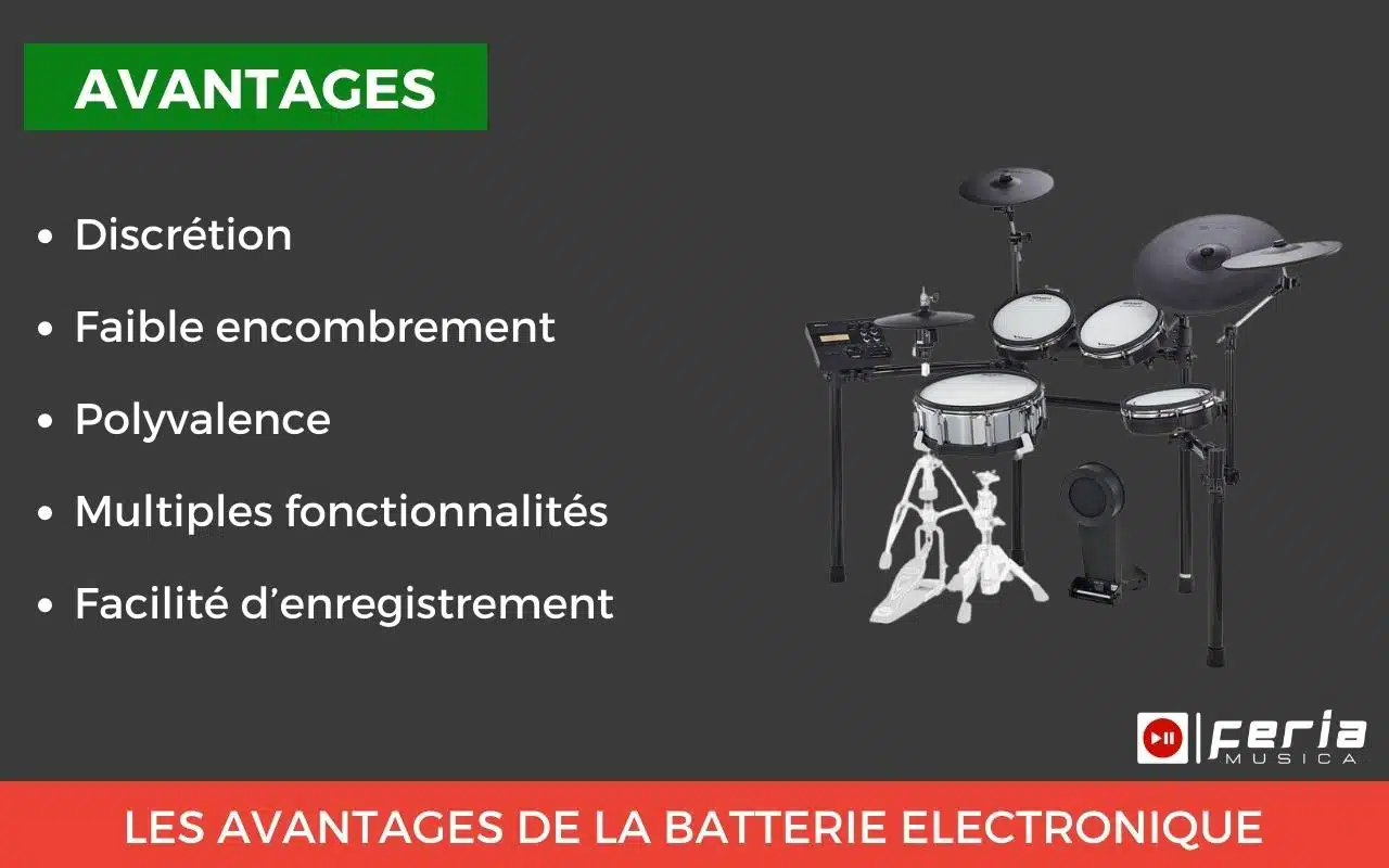Batterie électronique ou acoustique: que choisir ? 3 Les avantages de la batterie electronique