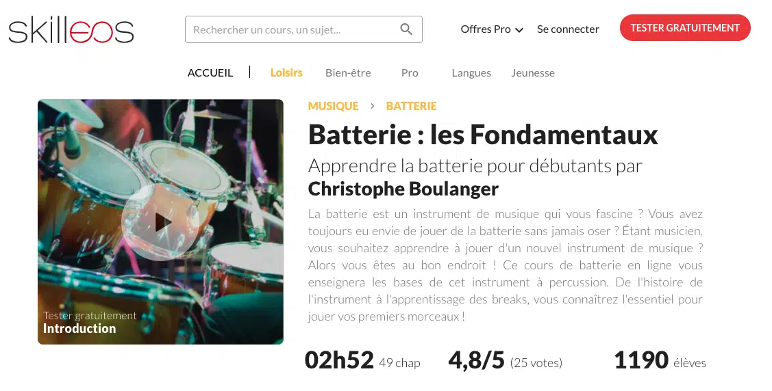 Les 5 Meilleurs cours de batterie en ligne 9 skilleos batterie fondamentaux cours de batterie en ligne