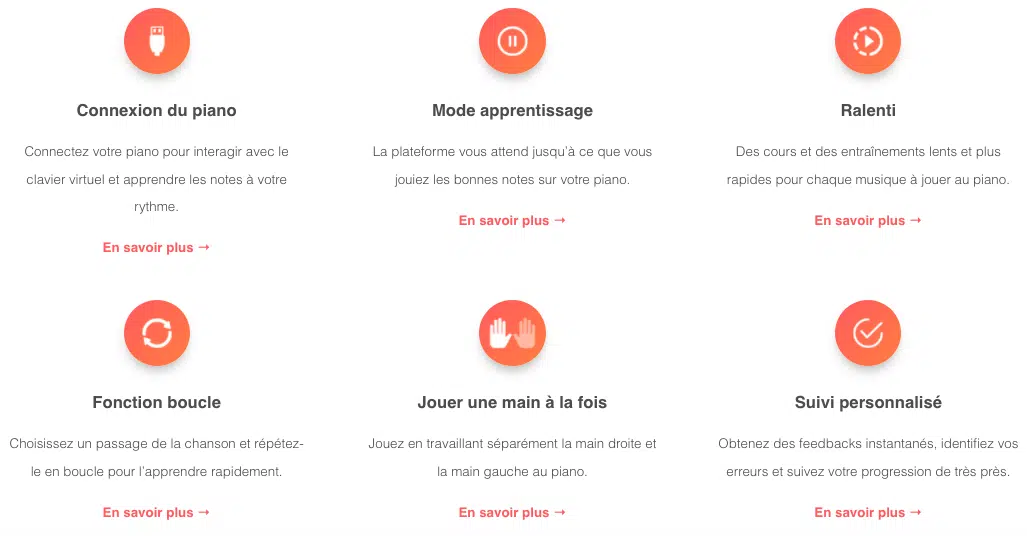 caractéristique cours de piano en ligne latouchemusicale
