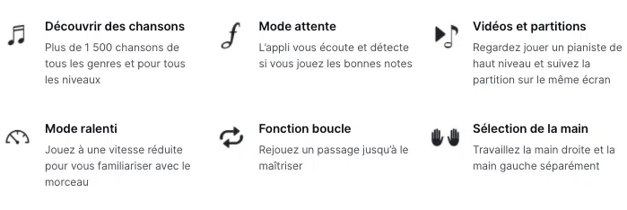 caractéristique cours flowkey piano en ligne
