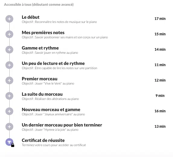 Les 7 Meilleurs Cours de Piano en Ligne 25 contenu cours skilleos piano pour enfant en ligne