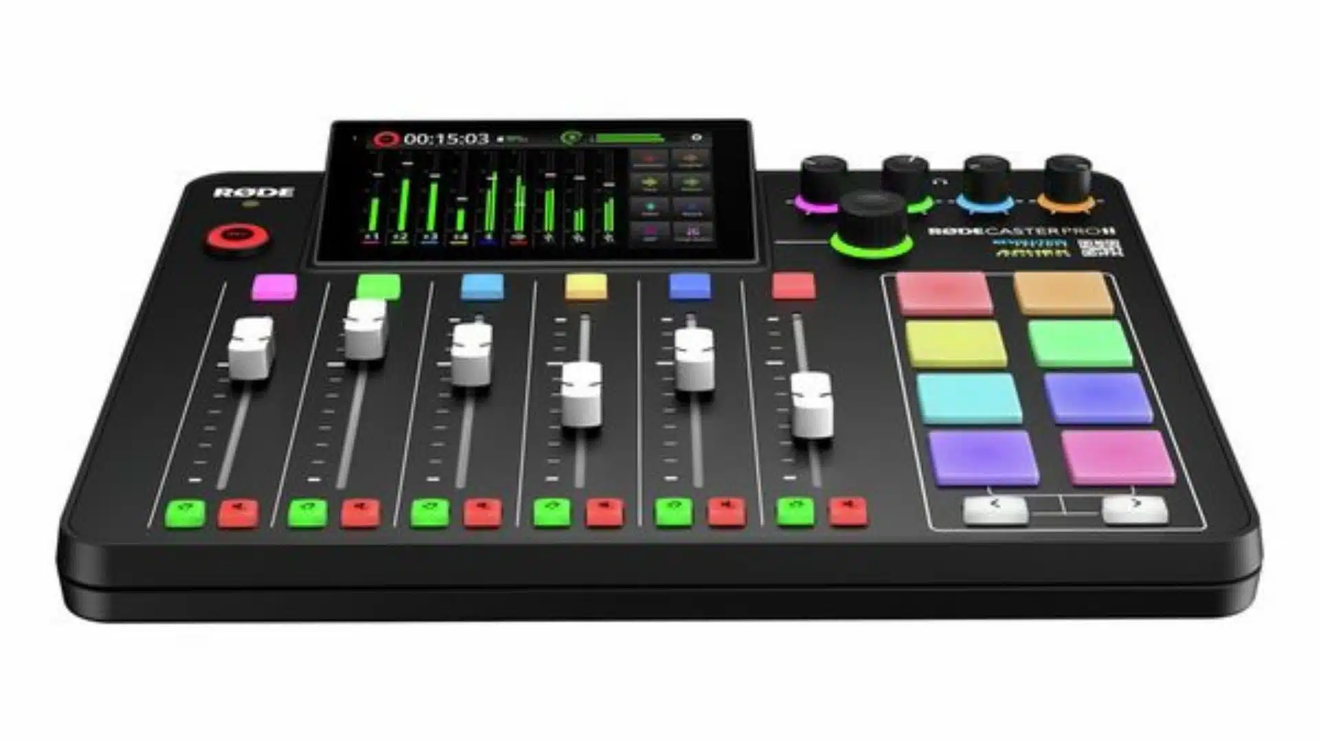 Découvrez le tout nouveau Rode Rodecaster Pro II pour podcasters, streamers, musiciens et créateurs de contenu 1 Rode Rodecaster Pro II vue dessus