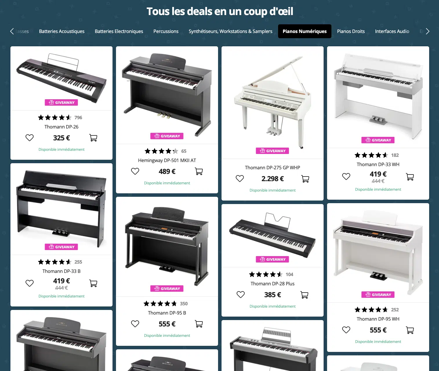 piano numerique blmack friday
