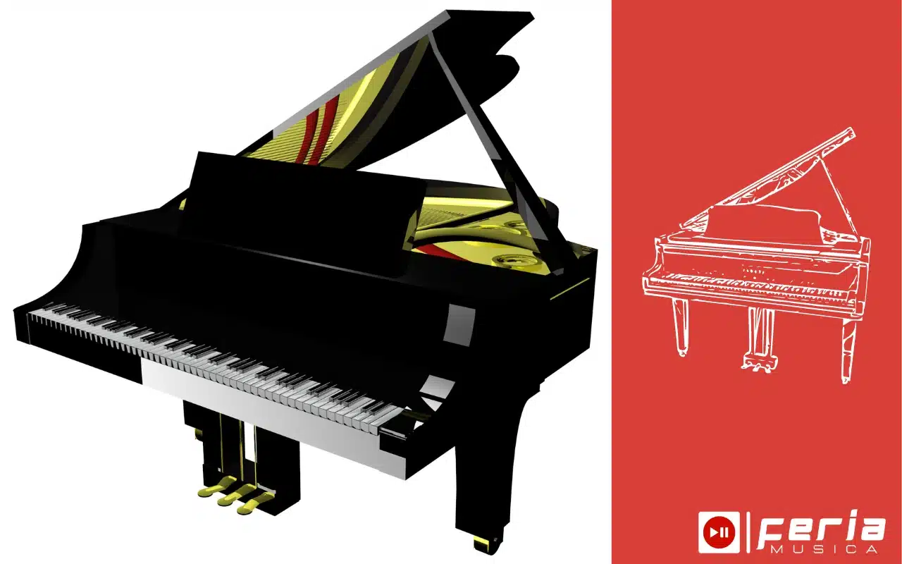 Los 10 mejores pianos de cola 18 Pedales piano de cola