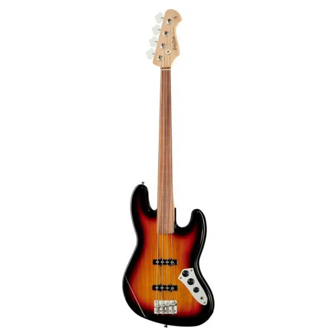 Los 10 Mejores Bajos Fretless 5 Harley Benton JB-40FL 3-Tone Sunburst