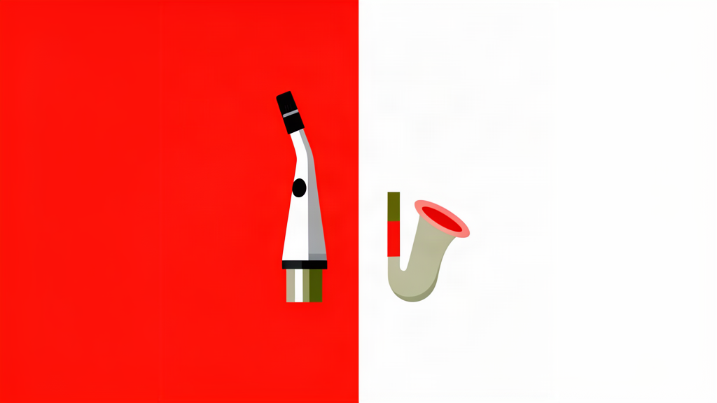 Home 17 Illustration minimaliste de bec et anche pour saxophone alto