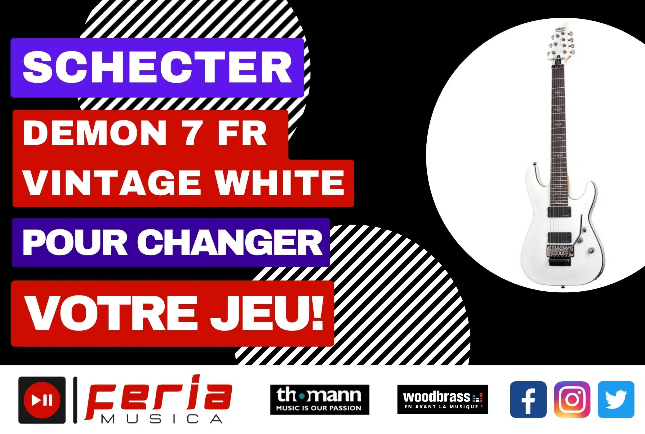 Vous ne croirez pas à quel point la Schecter Demon 7 FR Vintage White peut changer votre jeu !