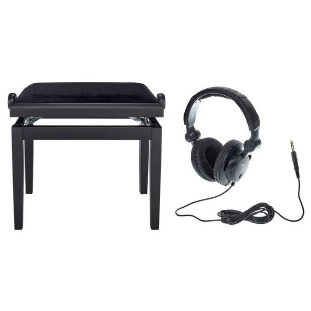 Las 7 Mejores Banquetas para Piano 6 Thomann KB-47BM + HD-200 Pack