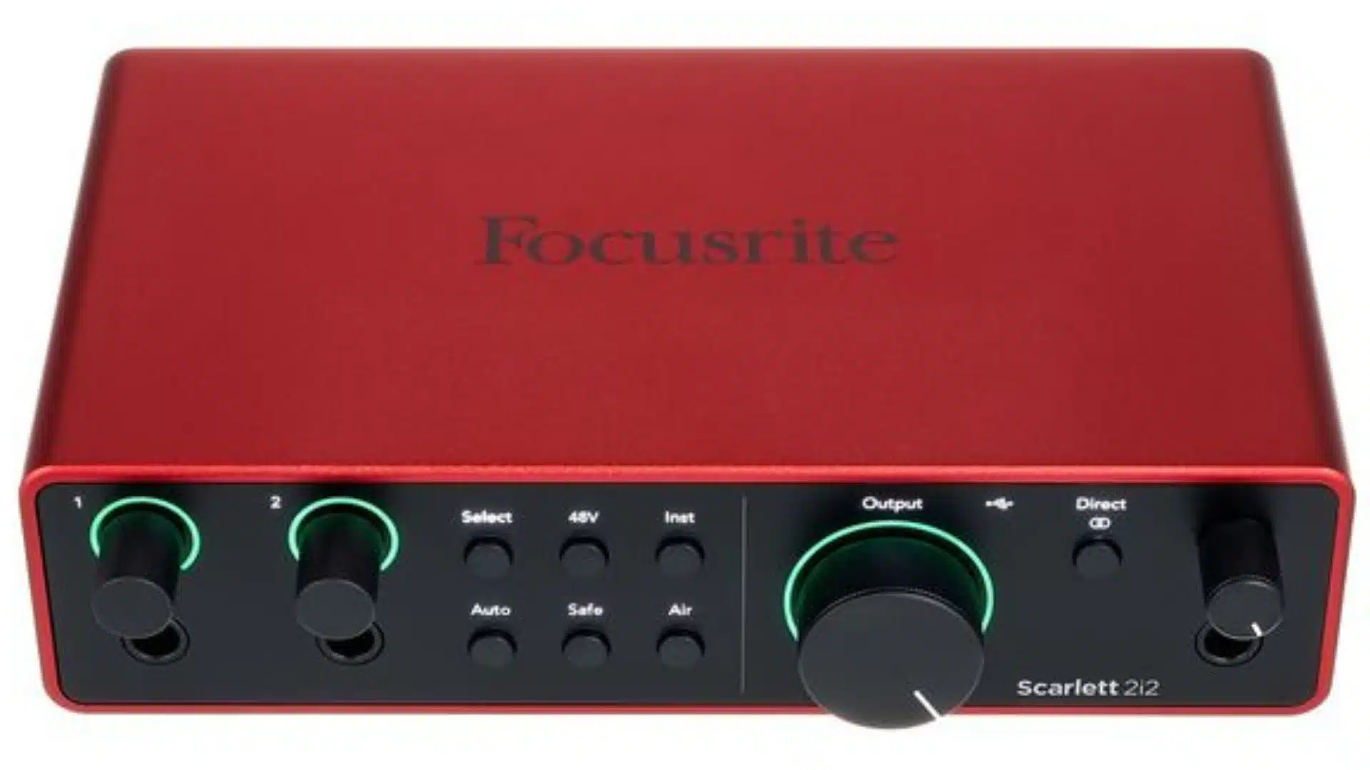 Focusrite Scarlett 2i2 4th Generation vue den haut