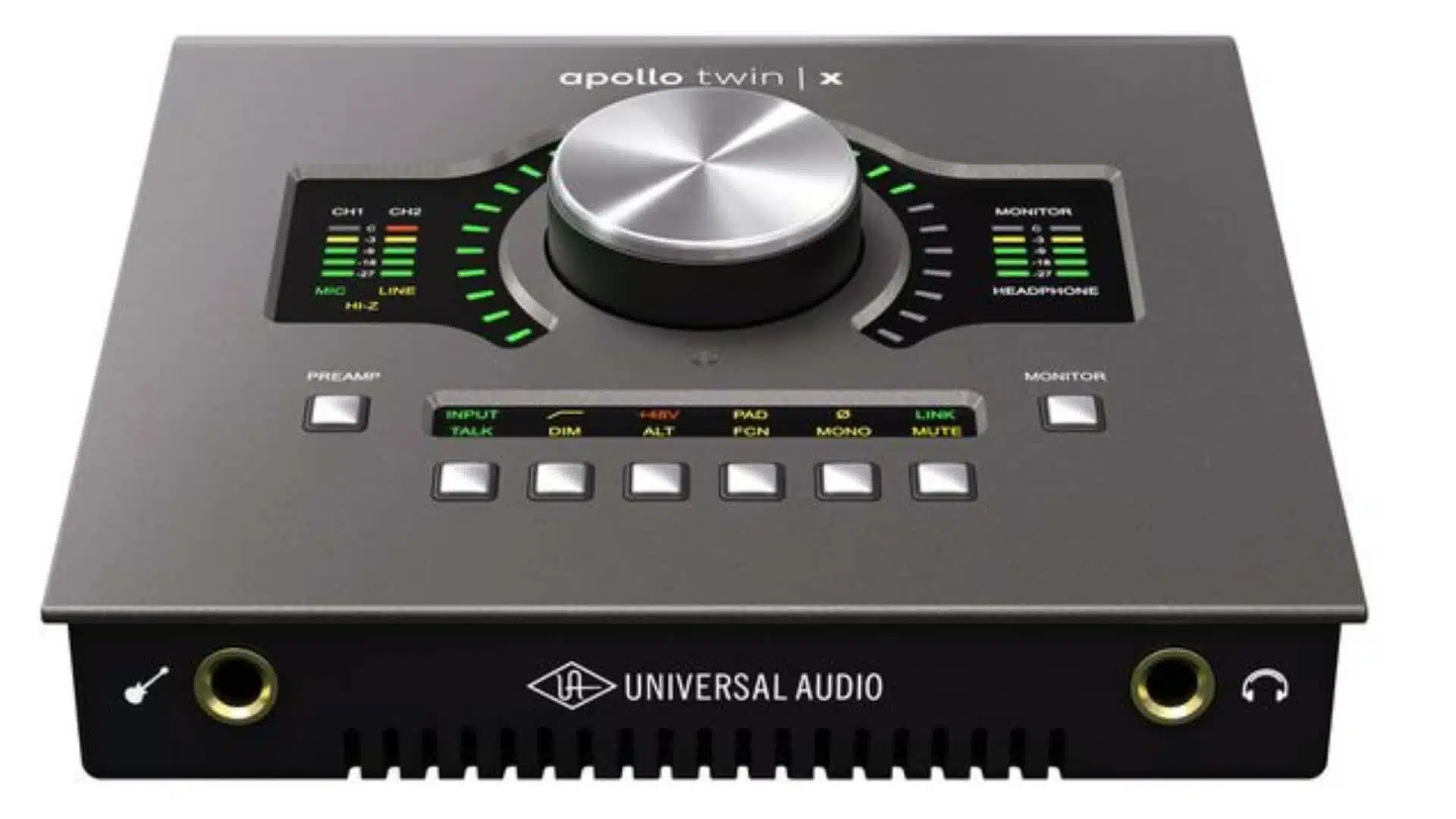 Découvrez l'Universal Audio Apollo Twin X USB Heritage: Le Couteau Suisse de la Production Audio que Vous ne Regretterez Pas! 1 Universal Audio Apollo Twin X USB Heritage devant