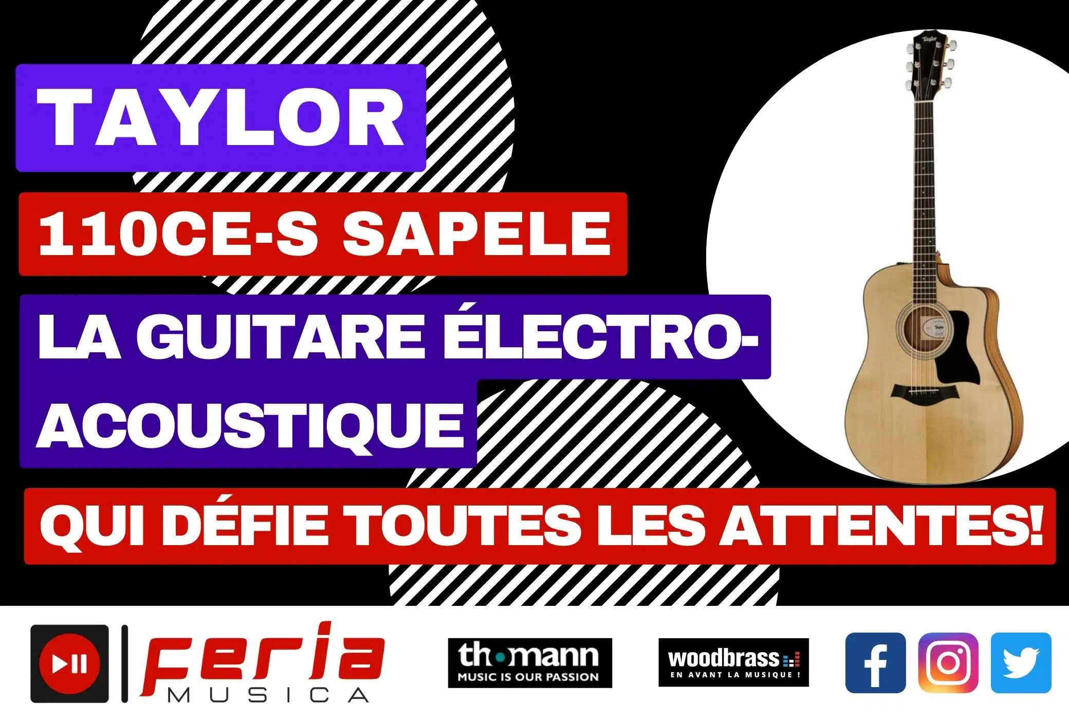 Découvrez le Taylor 110ce-S Sapele: La guitare électro-acoustique qui défie toutes les attentes!