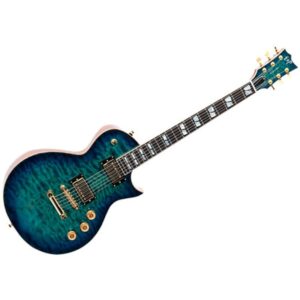 ESP Eclipse USA QM Aqua Marine Sunburst Seymour Duncan Custom 14
