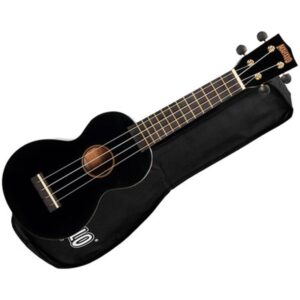 Mahalo Ukulélé Soprano Slim Noir Satin + Housse