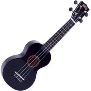 Mahalo Ukulélé Soprano Slim Noir Satin + Housse