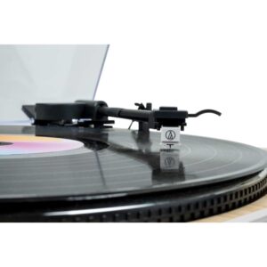 Platine vinyle THOMSON Platine Tourne Disque Design Blanc Bois