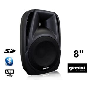 Pack sono GEMINI Enceinte amplif 300W, mic,Bar Animations