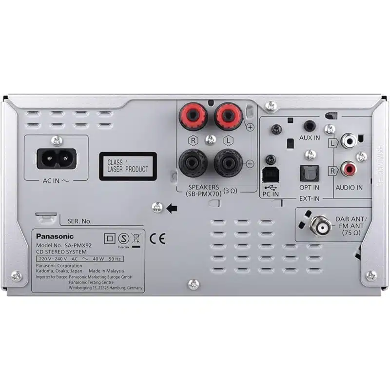 Chaîne HiFi PANASONIC SC-PMX92EG-S 10 Chaîne HiFi PANASONIC SC-PMX92EG-S – vue du produit