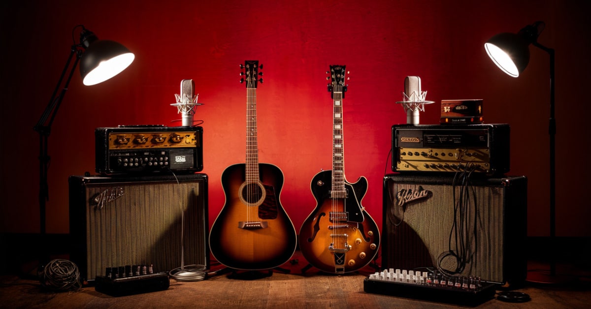 Illustration musicale – Guitare 12 cordes acoustique ou électrique : laquelle