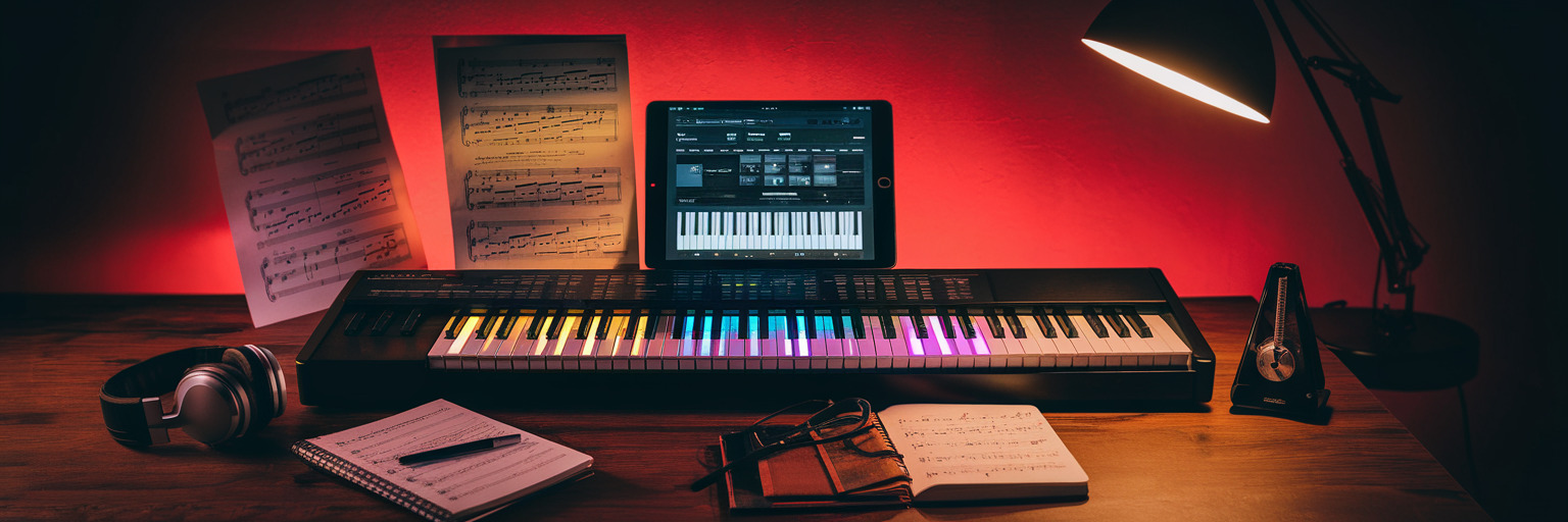 Clavier à touches lumineuses : guide complet pour choisir et apprendre 2 Illustration musicale – Comment utiliser un clavier à touches lumineuses pour