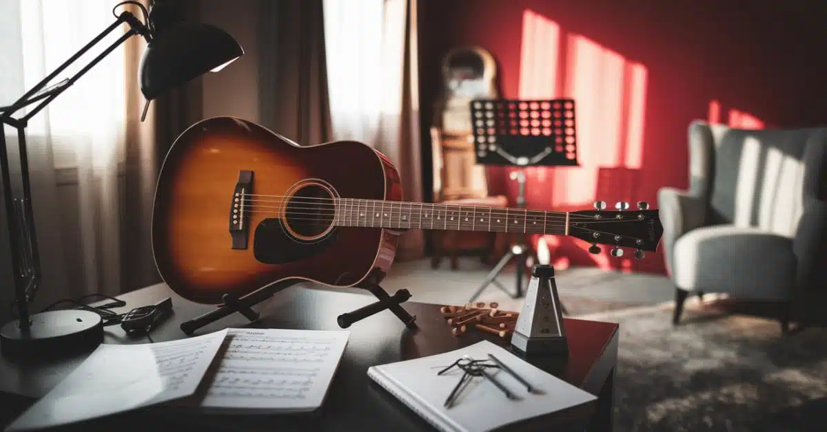 Illustration musicale – Apprendre la guitare acoustique débutant : par où