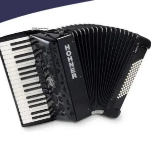 Acordeón de piano acústico Hohner Amica Forte III 72 BK Silent negro