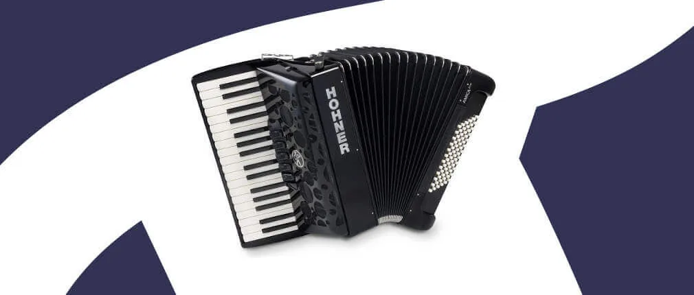 Acordeón de piano acústico Hohner Amica Forte III 72 BK Silent negro