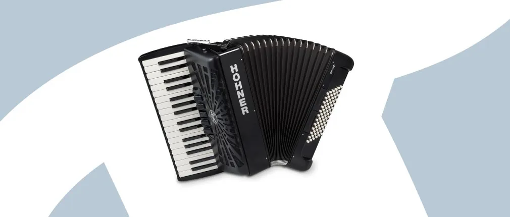 Acordeón de piano acústico Hohner Bravo III 72 Black SilentKey negro
