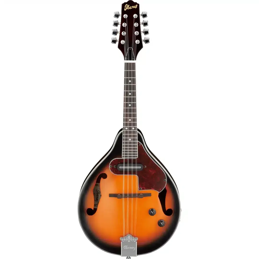 Mandolina musical electroacústica Ibanez M510E-BS con cuerpo A