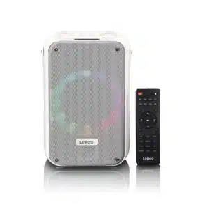 Lenco BTC-060WH – enceinte karaoké et accessoires inclus