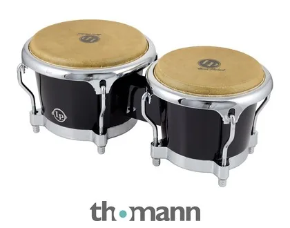 Pareja profesional de bongos LP 200XF-BK de fibra de vidrio negra