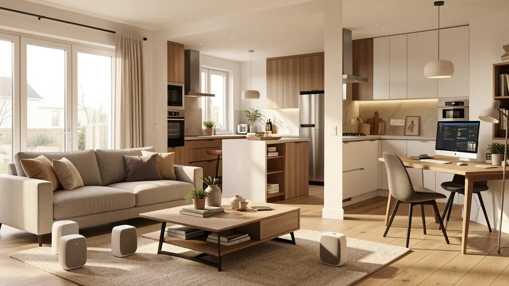 Enceintes Wi-Fi multiroom installées dans plusieurs pièces de la maison