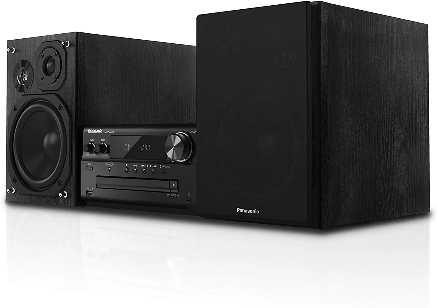 Home 54 Panasonic SC-PMX94EG-K – microchaîne noire et enceintes trois voies