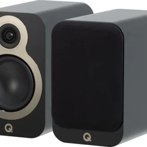 Q Acoustics 3020C Noir Mat (la paire) – produit vu de face