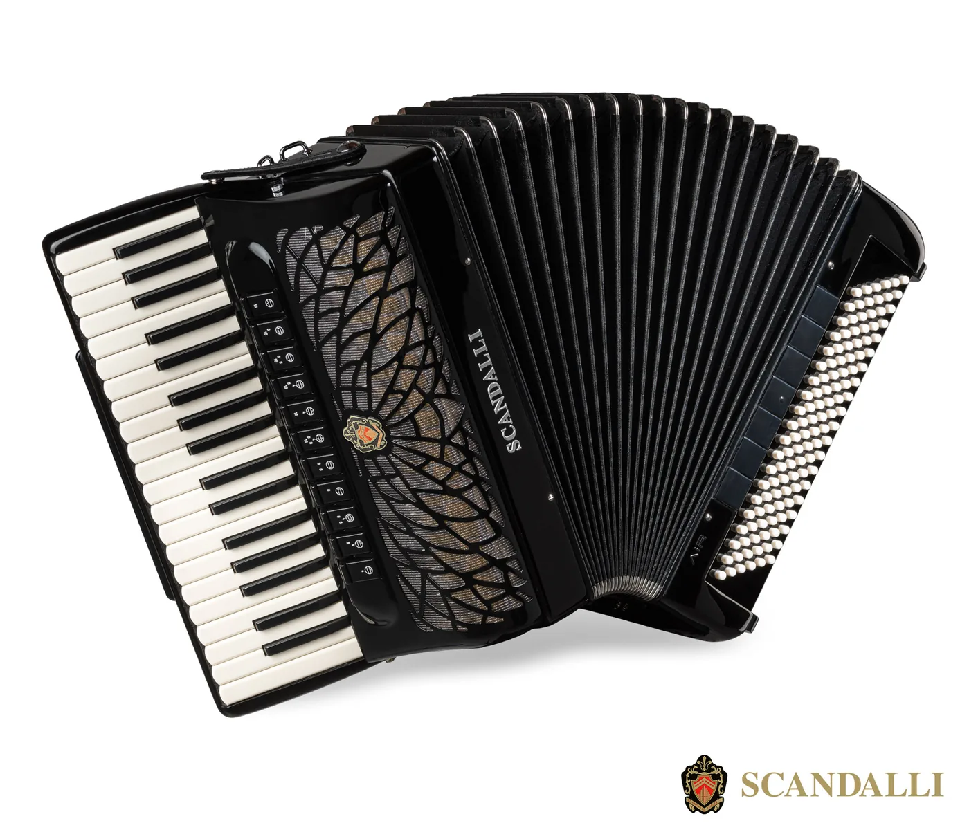 Acordeón de piano acústico profesional Scandalli Air III de 120 bajos