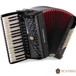 Acordeón de piano acústico profesional Scandalli Air Junior de 72 bajos