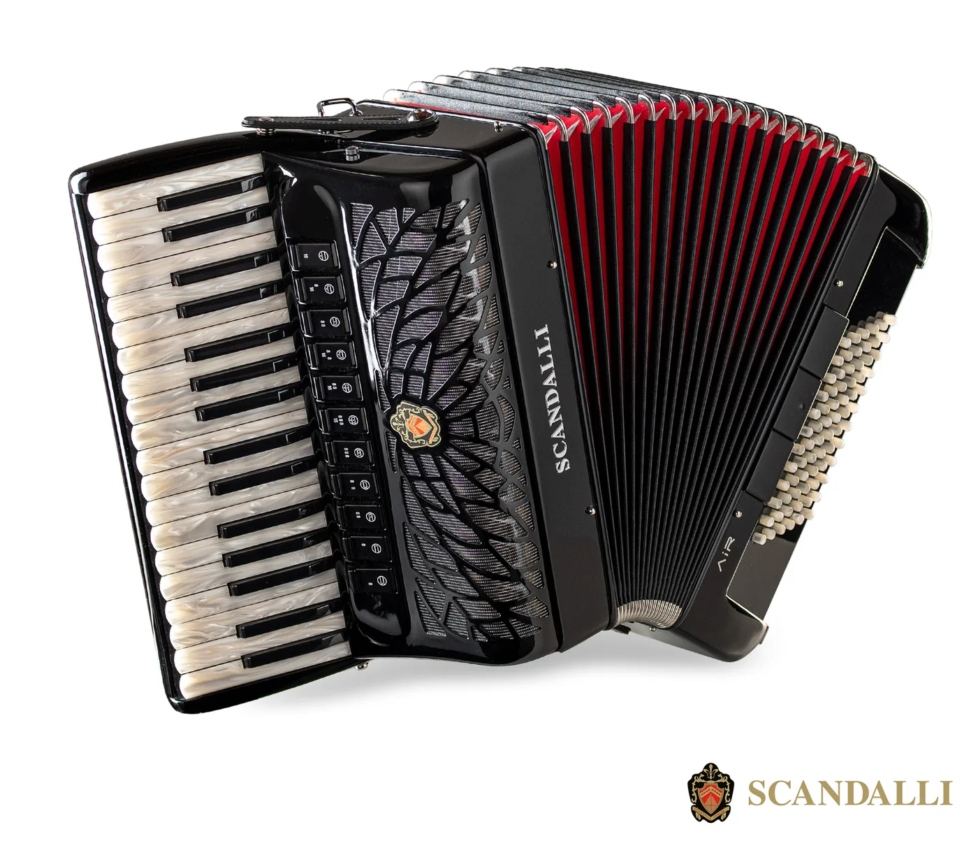 Acordeón de piano acústico profesional Scandalli Air Junior de 72 bajos