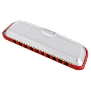 Armónica diatónica Hohner Golden Melody C, peine rojo con cubiertas de acero inoxidable ergonómicas