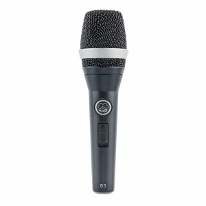 Micrófono dinámico AKG D5 S supercardioide para voz en directo con interruptor, negro