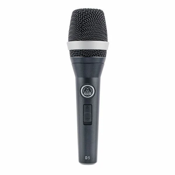 Home 49 Micrófono dinámico AKG D5 S supercardioide para voz en directo con interruptor, negro
