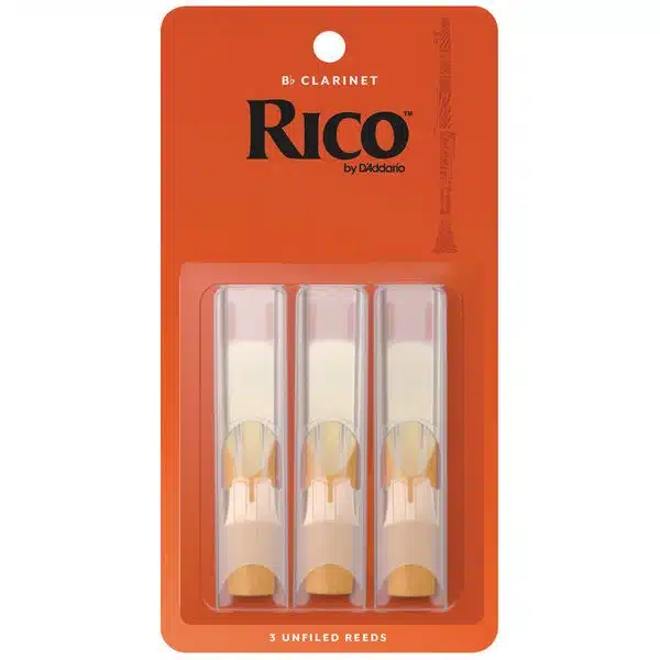 Anche DAddario Woodwinds Rico Bb Clarinet 3.5 3-Pack pour clarinette en Sib système Boehm