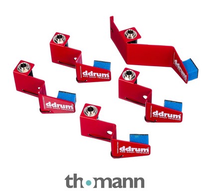 Home 45 Pack de disparadores DDrum Red Shot Tour Pack para caja, toms y bombo