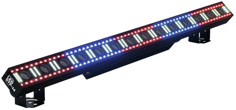 Home 44 Barra LED Eurolite LED STP-14 Sunbar con haces blancos, RGB y estroboscopio