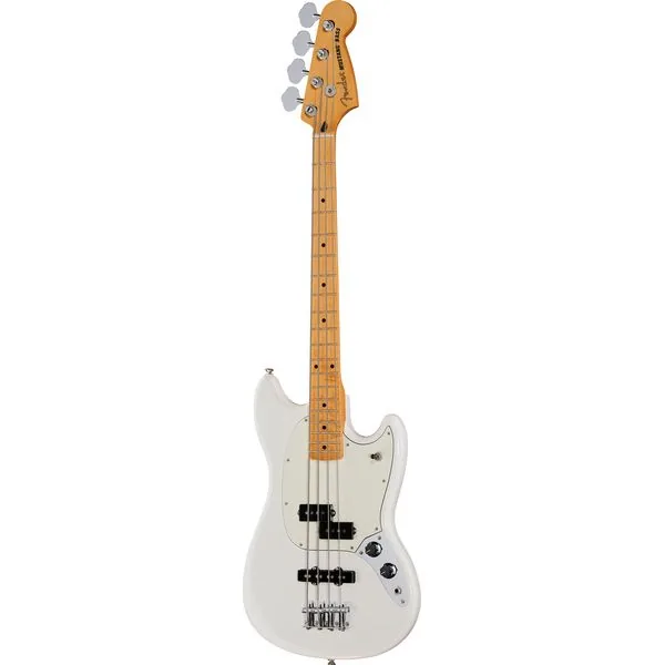 Home 66 Bajo eléctrico Fender Player II Mustang Bass PJ MN en blanco Polar White