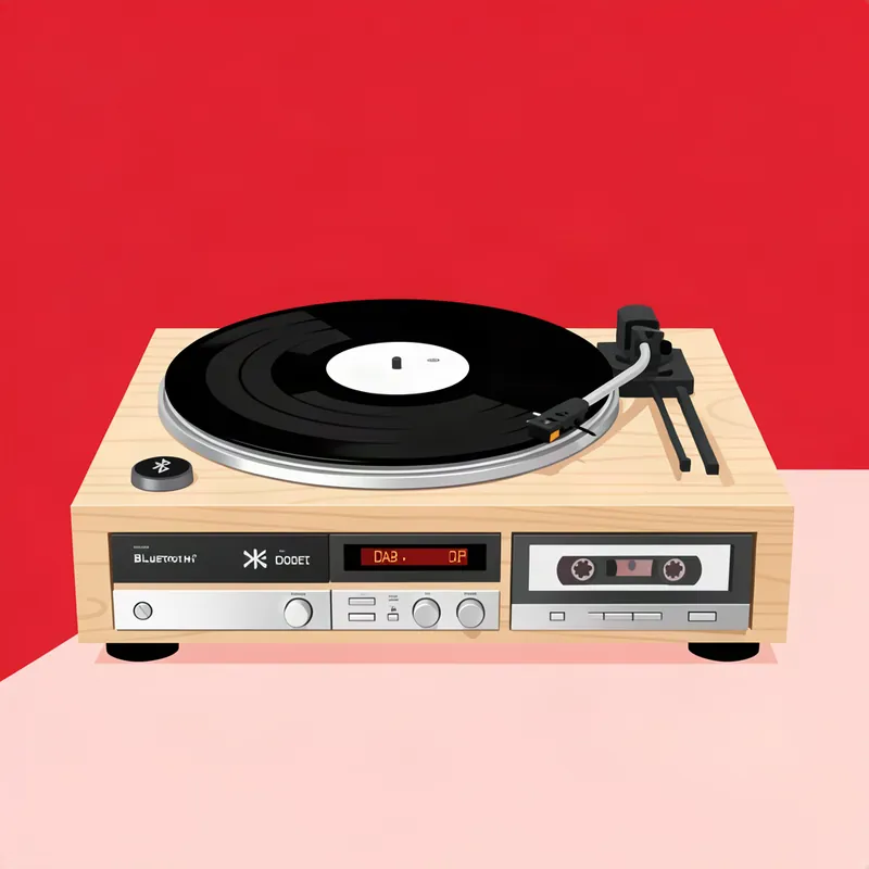 Fenton Memphis Platine vinyle Bluetooth DAB/FM 4 Fenton Memphis Platine vinyle Bluetooth DAB/FM – vue du produit