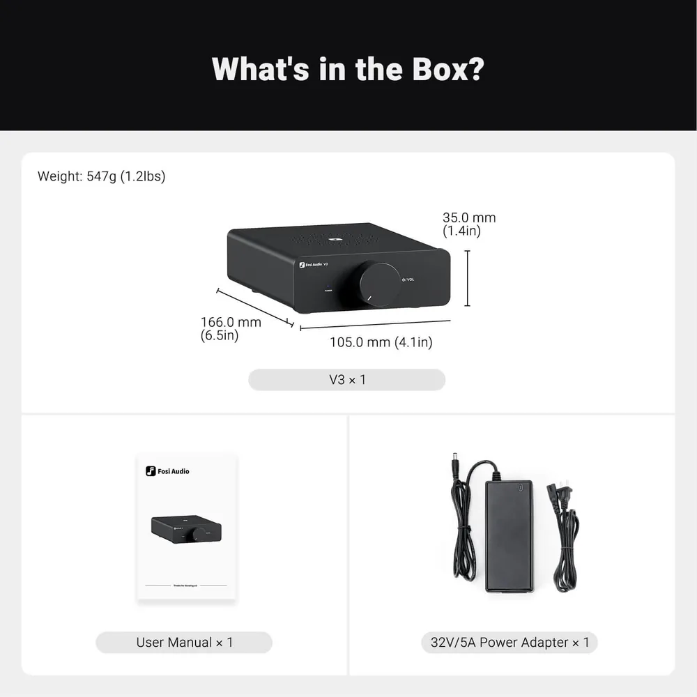 Home 52 Fosi Audio V3 – vue officielle du produit