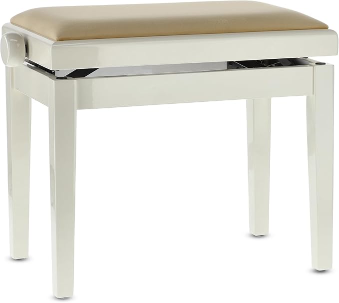 GEWA Deluxe Piano Bench, madera maciza, marfil brillante 9 GEWA Deluxe Piano Bench, madera maciza, marfil brillante – vista del producto