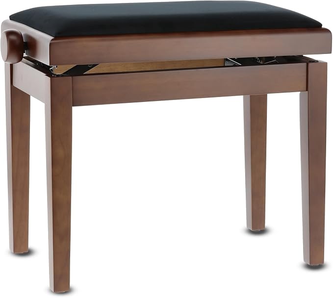 GEWA Deluxe Piano Bench, madera maciza, nogal mate 8 GEWA Deluxe Piano Bench, madera maciza, nogal mate – vista del producto