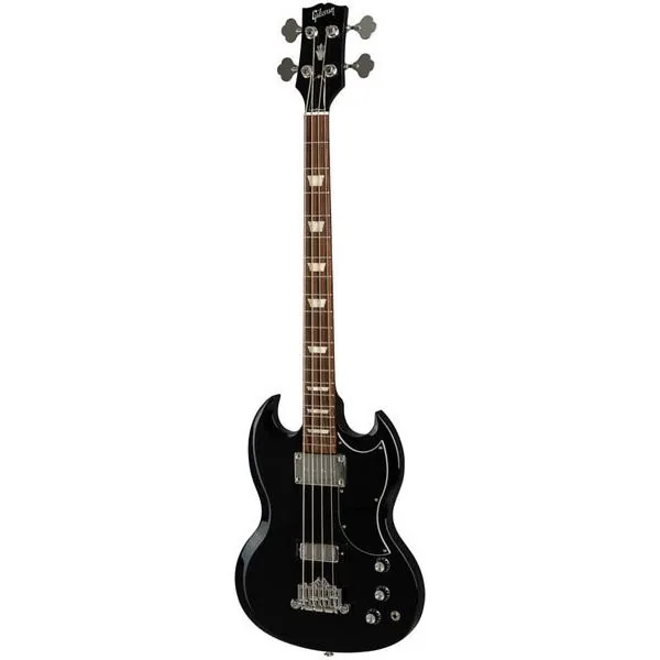 Home 64 Bajo eléctrico Gibson SG Bass Ebony de escala corta en negro ébano