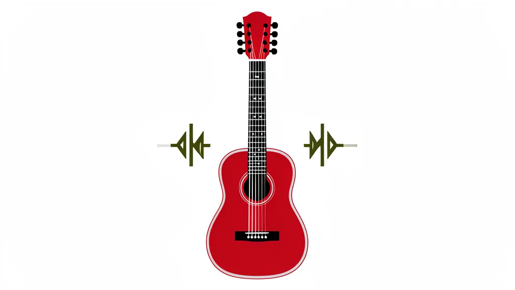 Ilustración de una guitarra acústica de doce cuerdas