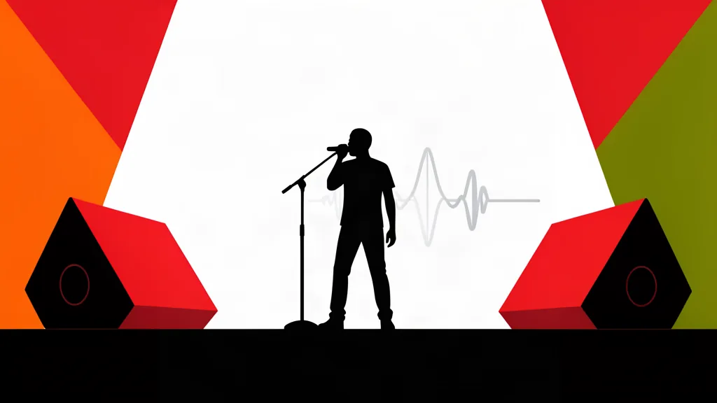 Home 17 Illustration de deux retours de scène actifs devant un chanteur